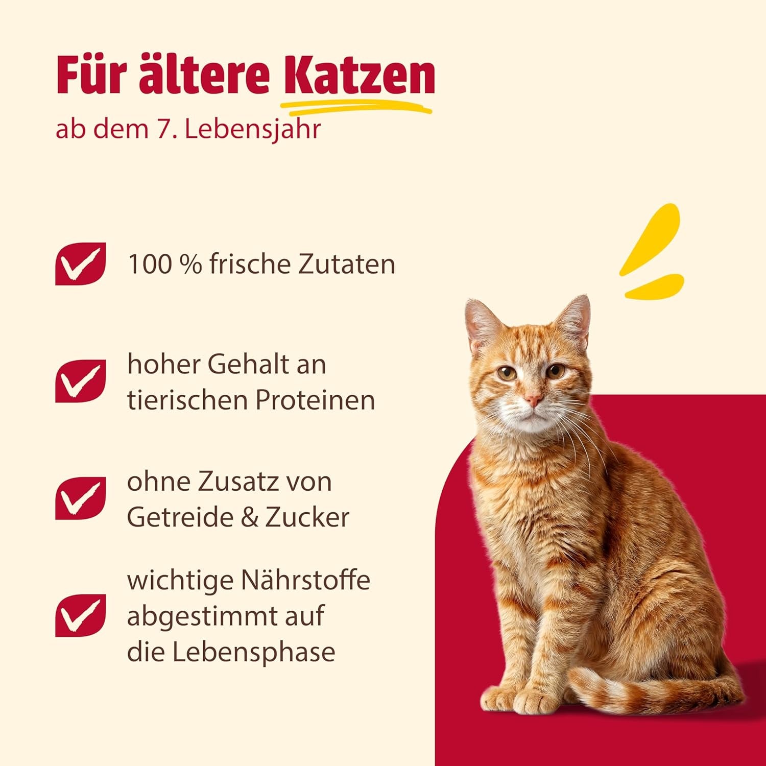 Animonda Carny Senior Hrană umedă pentru pisici cu vită + pui + brânză (6 x 200g), hrană umedă fără cereale și fără zahăr pentru pisici de 7 ani și peste, cu ingrediente proaspete și cărnoase