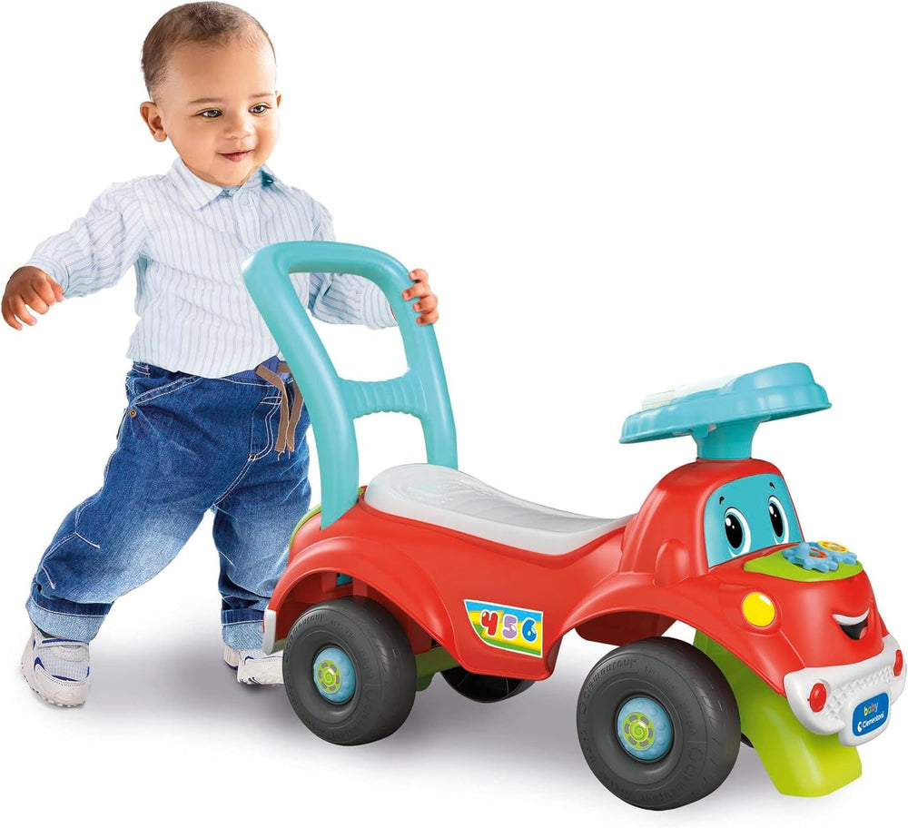 Clementoni - 17747 - Nicolò Go Go 3 en 1 - Voiture équestre, enceinte électronique d'apprentissage, premiers pas, lumières et sons, jeu pour les 1 an - Made in Italy Bebe Toys Naty Shop
