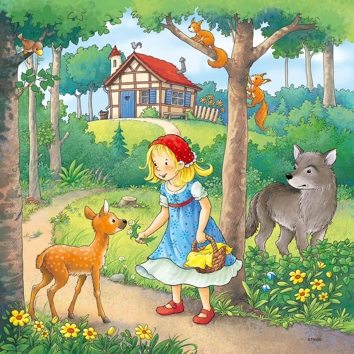 Ravensburger Puzzle pour enfants - 08051 Raiponce, le Petit Chaperon Rouge et le Roi Grenouille - Puzzle pour enfants à partir de 5 ans, avec 3X49 pièces Puzzle Naty Shop