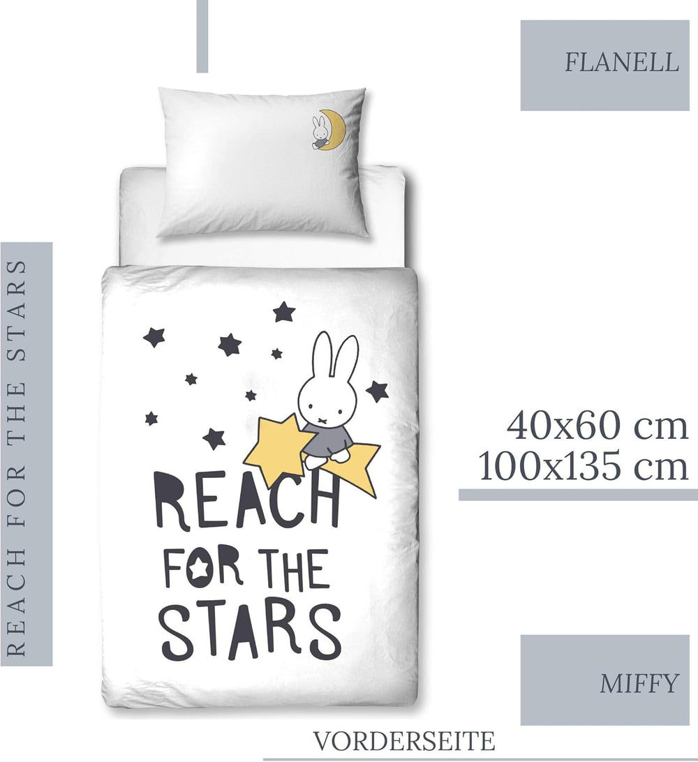 Linge de lit enfant, lapin et étoiles, coton Linge de lit - enfant Naty Shop