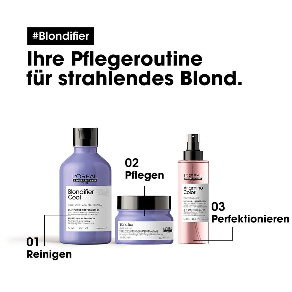 L'Oréal Professionnel | Masque nourrissant pour cheveux blonds et décolorés, extrait de fruit d'Açaï, Série Expert, masque blond Naty Shop masque capillaire