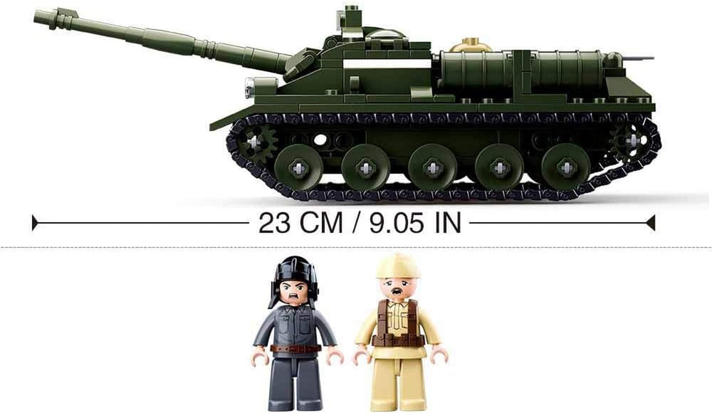 Sluban SL95558, WWII - Alliierter Jagdpanzer(335 Teile)[M38-B0687], Spielset, Klemmbausteine, Soldaten, mit Spielfigur, Army WWII, Multi Color