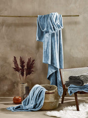 Couverture confortable, polyester, bleu, 150 X 200 Cm Lits et couvertures De Witte Lietaer