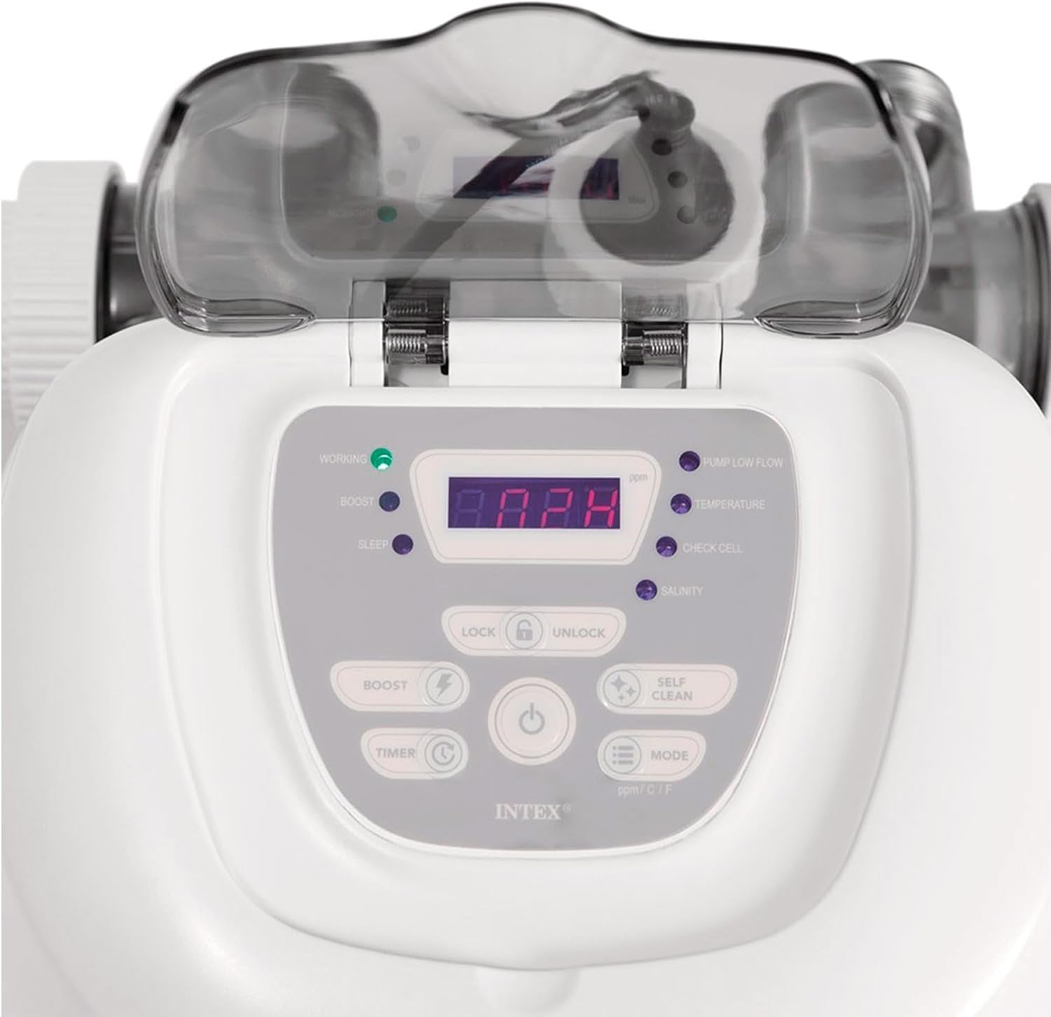 Intex 26668 - Système de filtration d'eau salée Krystal Clear pour pompe de filtration 2650-12112 L/h pour petites piscines jusqu'à 26500 L plastique blanc