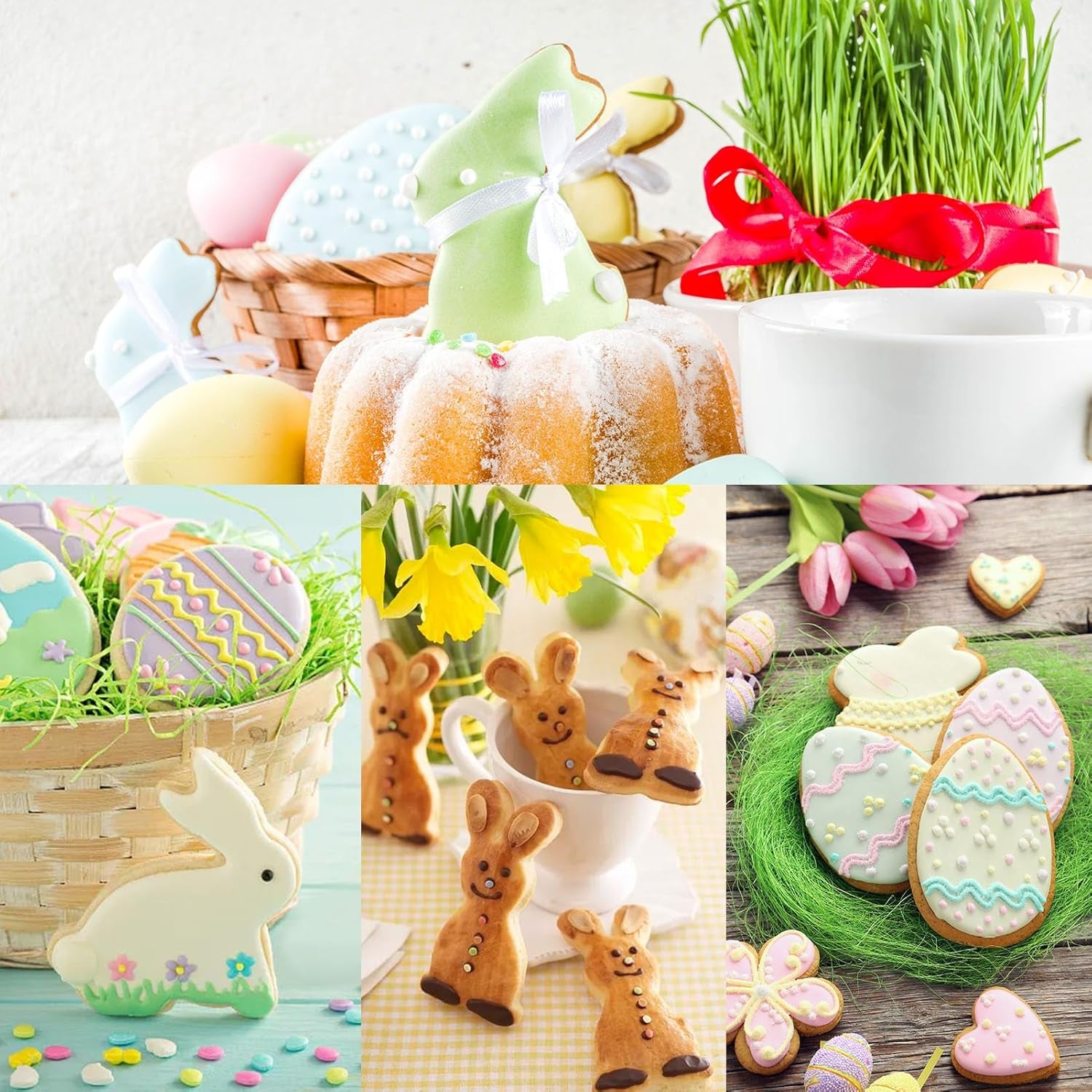 Grand emporte-pièce de Pâques 12,7/8 cm, emporte-pièce lapin de Pâques, cœur d'œuf de Pâques lapin, emporte-pièce de Pâques en acier inoxydable, emporte-pièce en acier inoxydable pour enfants