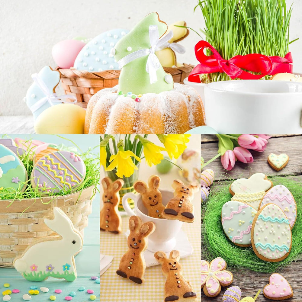 Grand emporte-pièce de Pâques 12,7/8 cm, emporte-pièce lapin de Pâques, cœur d'œuf de Pâques lapin, emporte-pièce de Pâques en acier inoxydable, emporte-pièce en acier inoxydable pour enfants