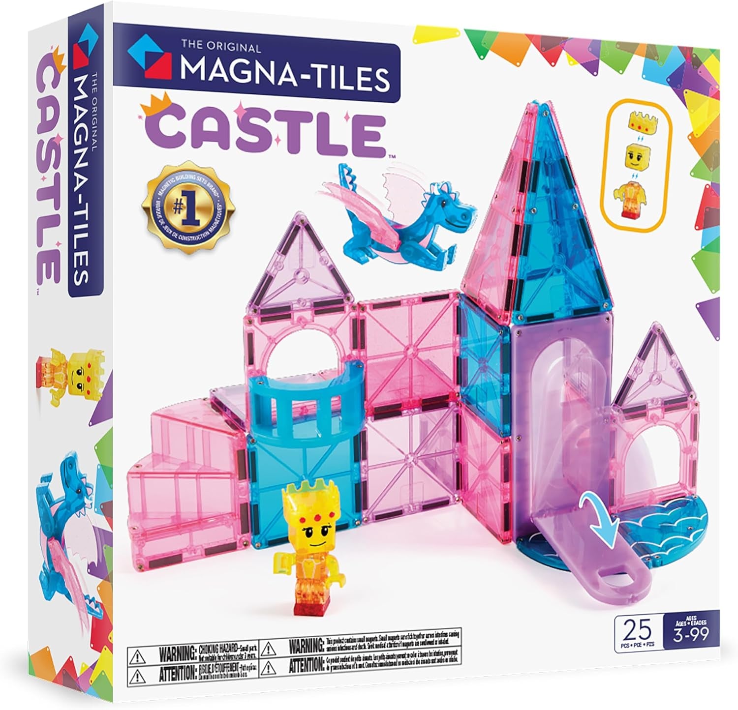 Château 25-teiliges Magnetbauset - Die Originale Magnetbaumarke