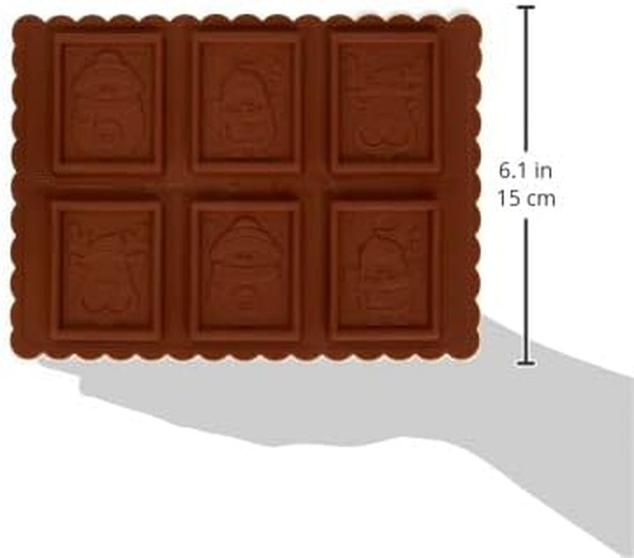 silikomart | CKC01 SNOWMAN SLIM Moule à Chocolat en Silicone Antiadhésif 6 Chocolats 1 Paquet Moule à Bonbons Easy Choc 47 x 57 mm H 5 mm Volume 33 ml Fabriqué en Italie