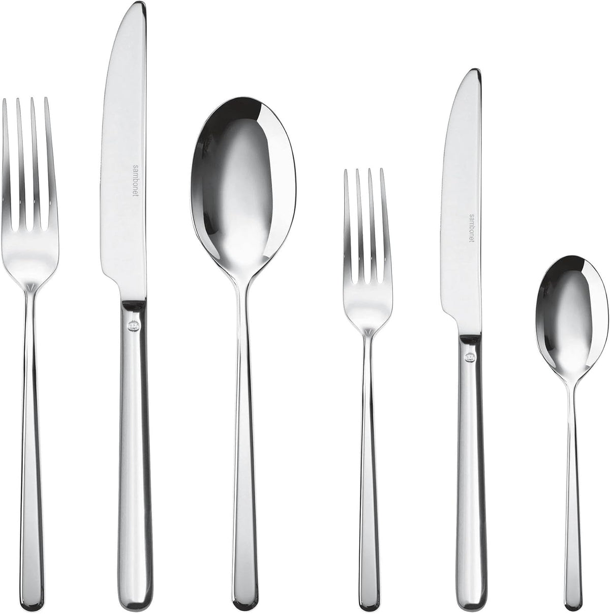 Sambonet 52513-83 Couverts 36 pièces, Acier inoxydable Cuisine Naty Shop