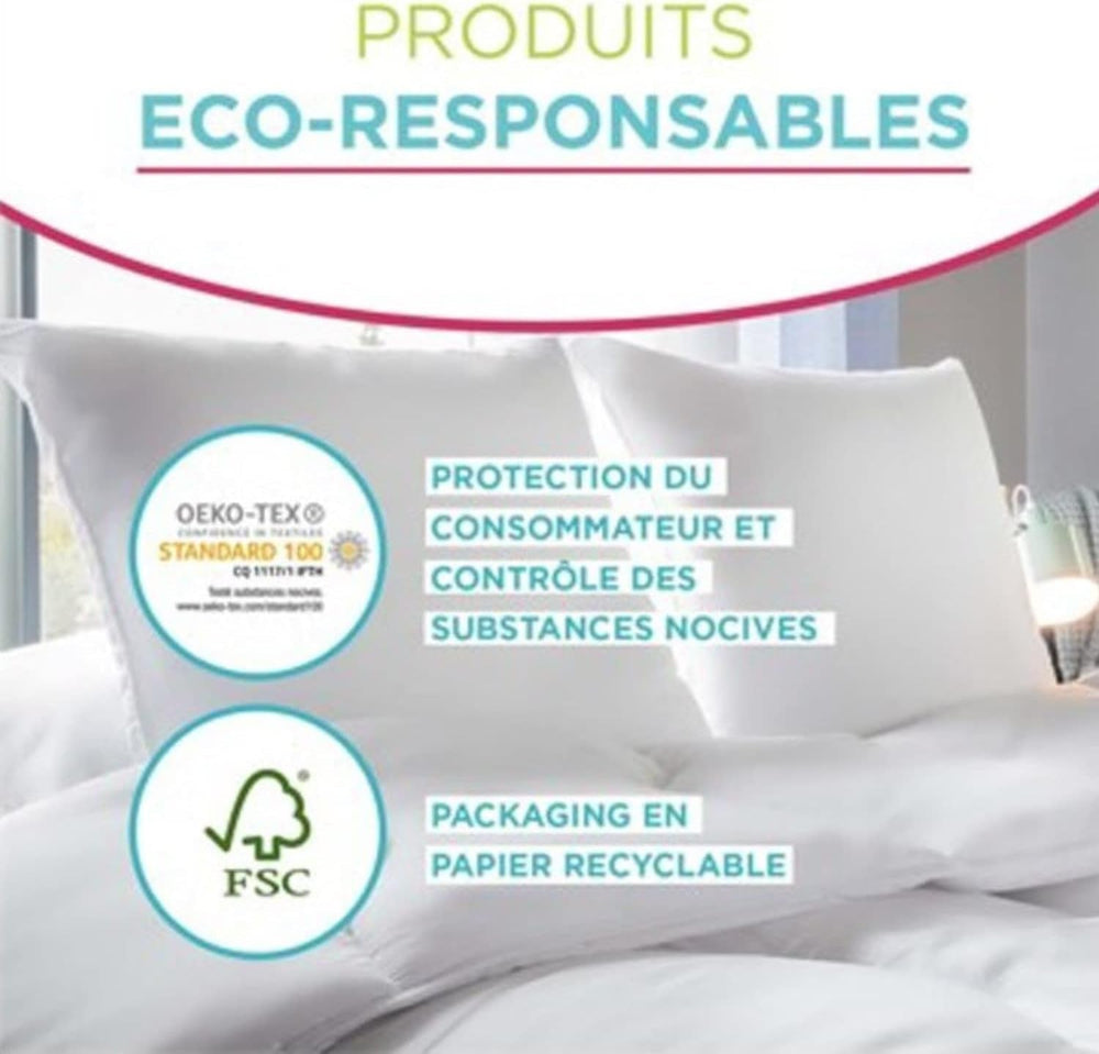 Housse de couette Blanrève Imprimée ou unie, Trempée, Pour lit double, Facile d'entretien, 240 X 220 Cm, Gris, Blanc Couettes et couettes Naty Shop