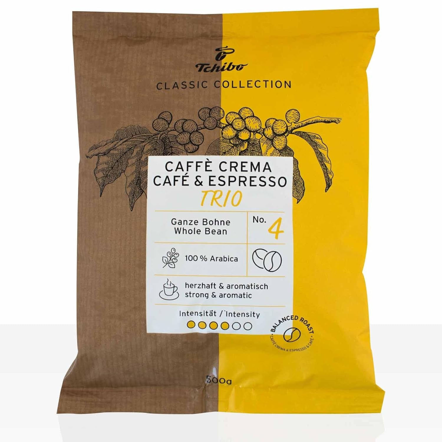 Tchibo Caffe Crema & Espresso Trio 10 grains de café x 500g