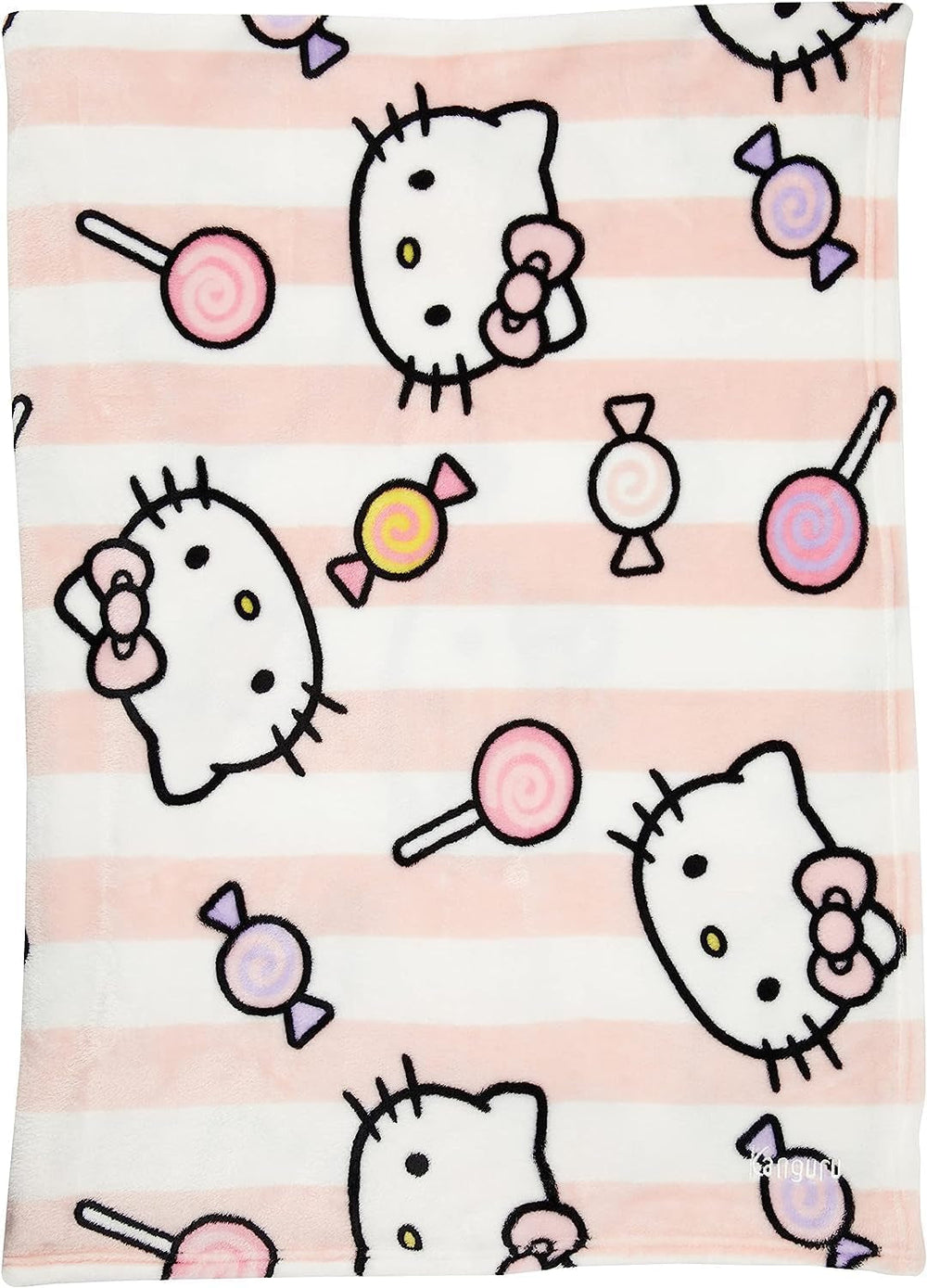 Couvre-lit Hello Kitty, rose, couverture douce 130X170Cm, couvre-lit en microfibre couvre-lit ou couvre-lit canapé. Qualité avec certificat Oekotex, Sanrio Lits et Couvertures Besuche den Kanguru-Store