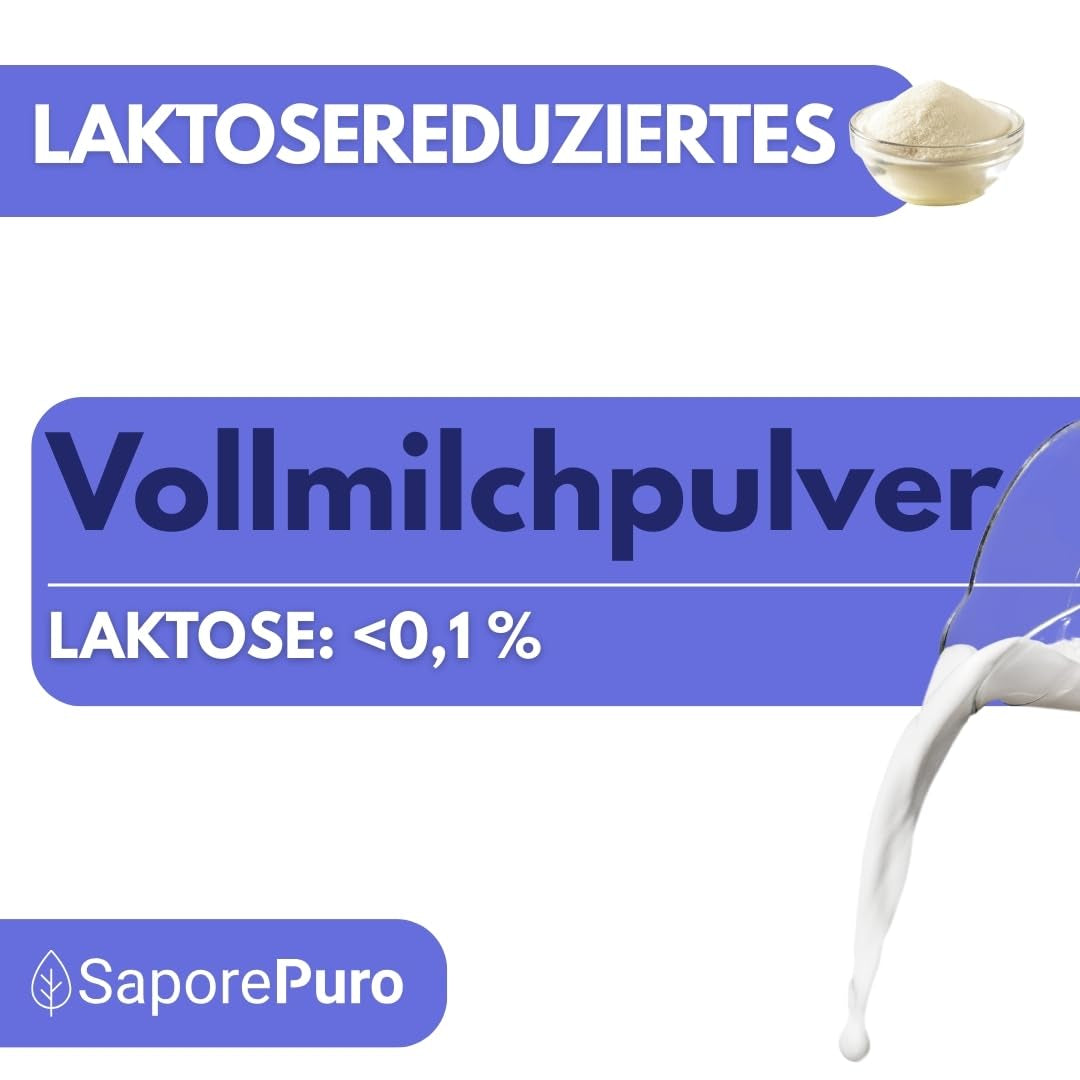 Laktosefreies Vollmilchpulver 1 kg | Haute Löslichkeit | Idéal pour les pâtisseries, le pain et les aliments Usage professionnel et industriel Sans lactose Sans gluten