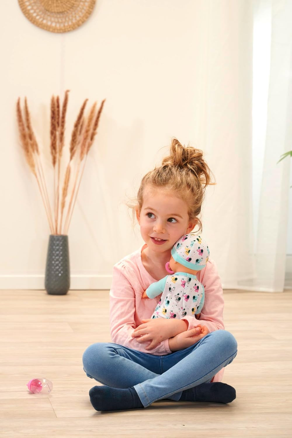 Poupée en vinyle nouveau-né petit éléphant avec fonction d'alimentation et de boisson, biberon et tétine, 30 cm, poupées de 2 ans Naty Shop