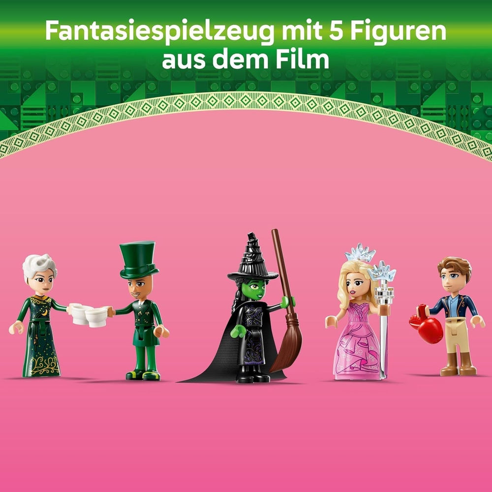 Jouet tour LEGO Wicked Welcome to Emerald City, mini-poupées Glinda et Elphaba, cadeau pour les cinéphiles et les filles et garçons à partir de 9 ans qui aiment les maisons de poupées 75684 Jeux de construction Besuche den LEGO-Store