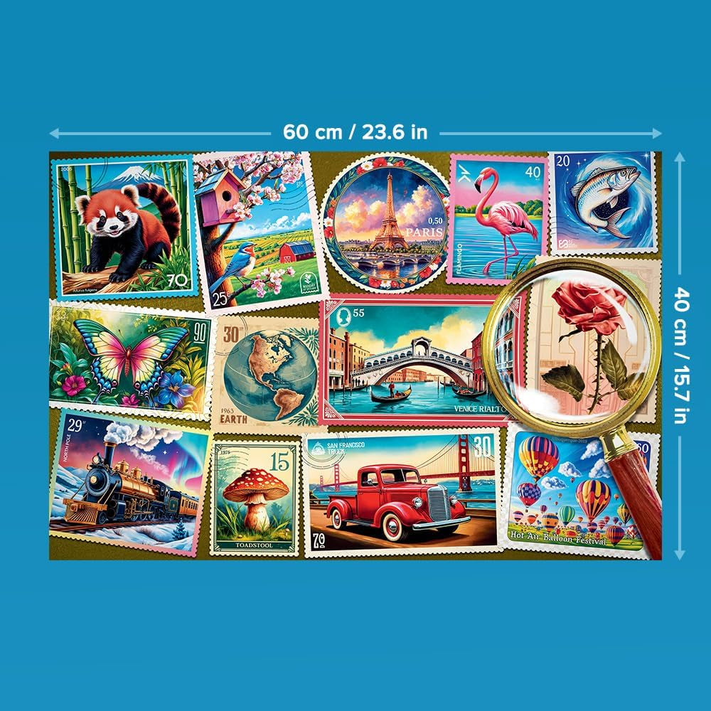 Trefl - Puzzle Easypiece : Timbres - 300 pièces - Grosses pièces, Puzzle facile, Pour adultes et enfants de plus de 10 ans Puzzle Naty Shop
