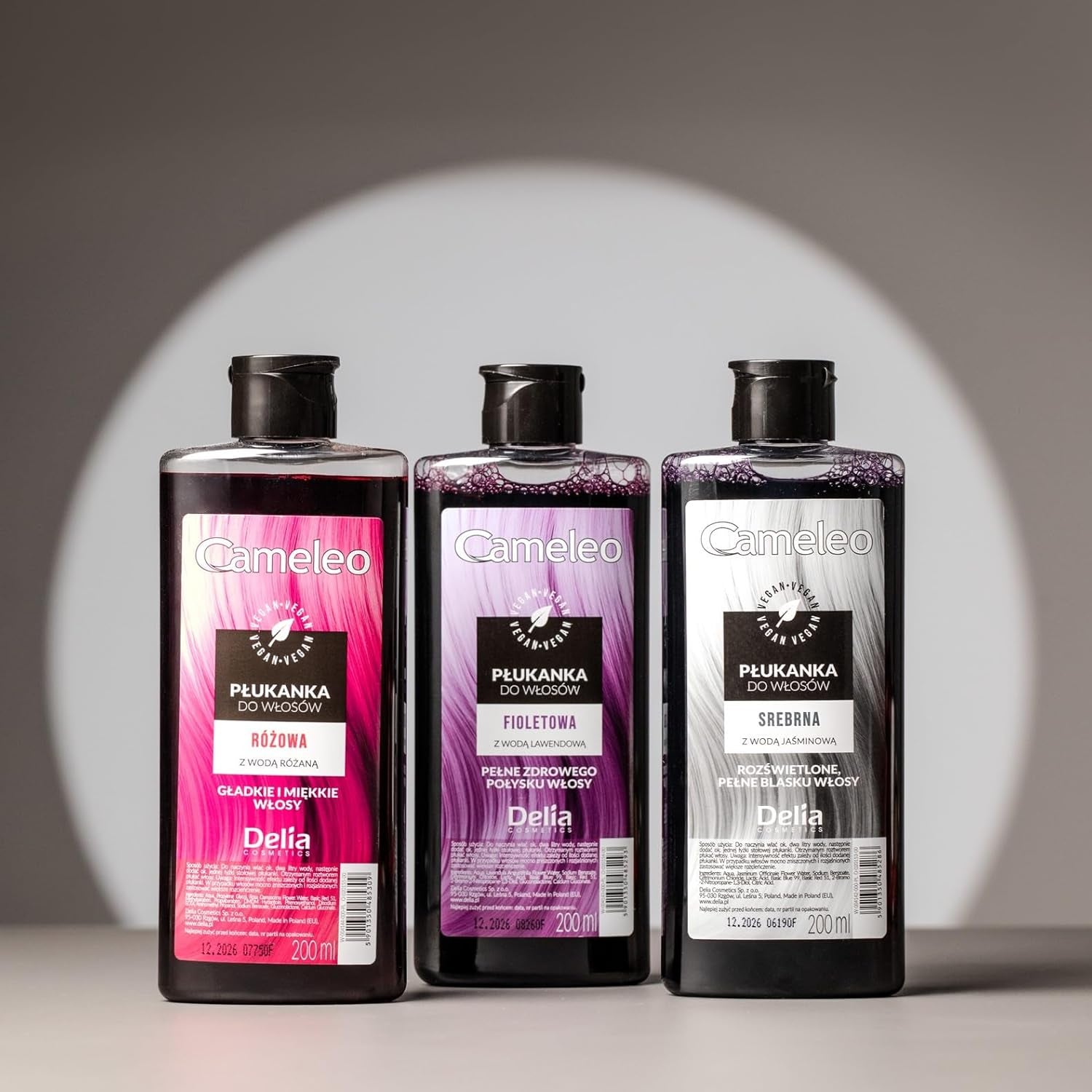 Cameleo - Tonique capillaire rose à l'eau de rose sans teinte jaune - Coloration semi-permanente - Pour cheveux blonds et gris - Couleur et soins - Sans parabène | 200 ml de teinture capillaire Naty Shop