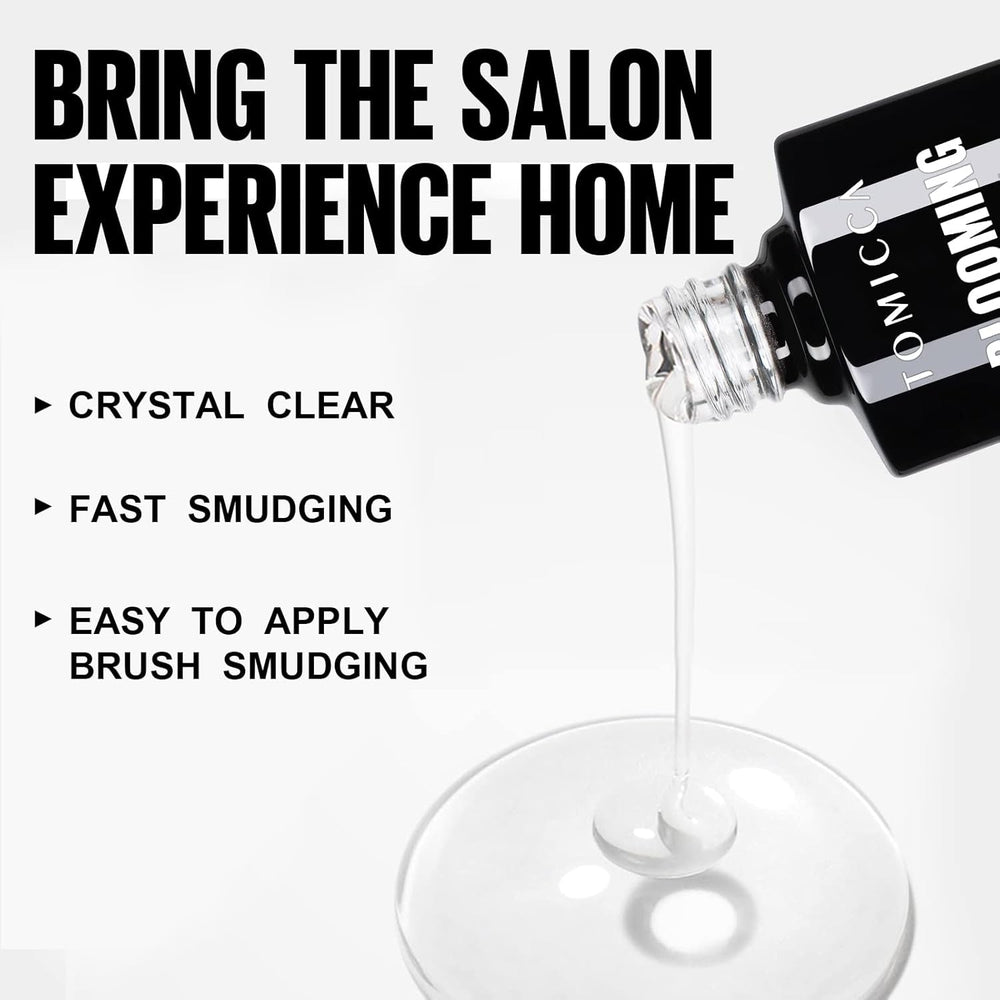 TOMICCA Vernis à ongles en gel transparent Blooming, vernis à ongles à diffusion UV LED pour le design des ongles, Marmor, Vernis à ongles bleu Aquarell 8 ml