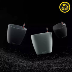 Jardinière LECHUZA Classico Couleur ECO 60 Gris Foncé | Jardinière avec système d'arrosage et indicateur de niveau d'eau | Fabriqué à partir de plastique 100 % recyclé | Finition mate | Ø60 x 55,5 cm | 18955