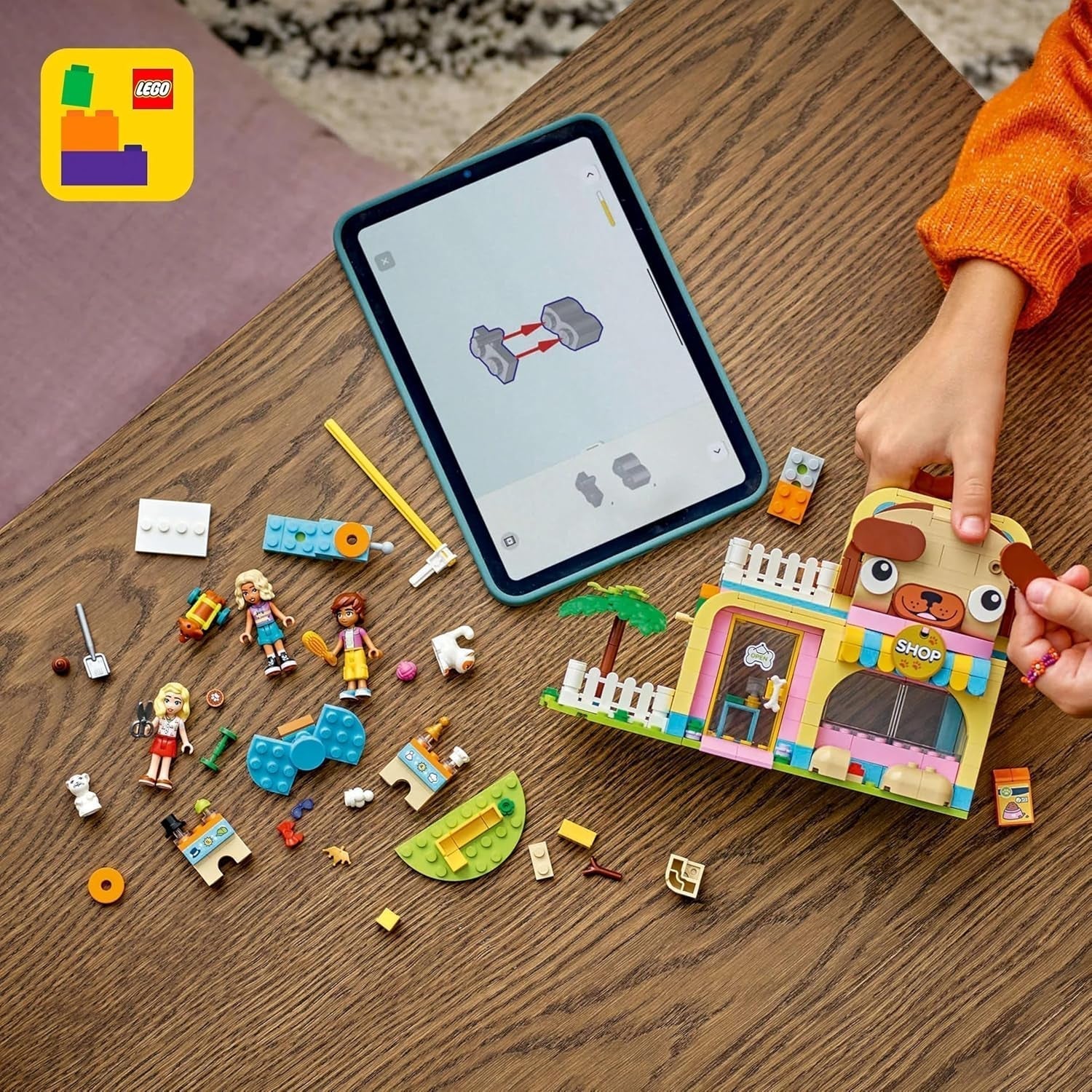 LEGO Friends Animal Accessories Store Ensemble de jeu d'imitation Jouet éducatif pour filles de 6 ans 3 figurines et 3 figurines d'animaux Chat Chien Lapin Idée cadeau pour enfants 42650 Ensembles de construction Besuche den LEGO-Store