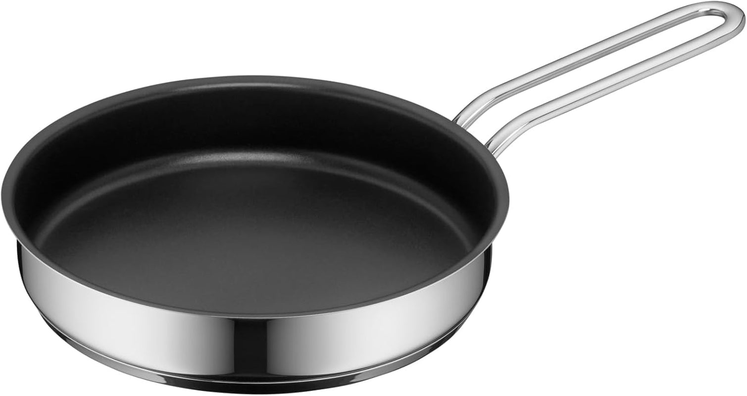 WMF Mini petite poêle à frire couverte 18 cm, Cromargan en acier inoxydable poli, casseroles et poêles à induction Naty Shop Einzelpfanne