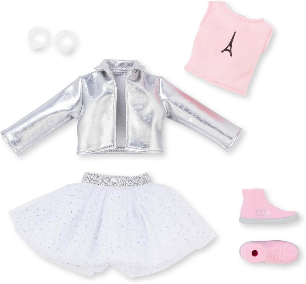 Corolle Girls Valentine Paris Fashion, Ankleidepuppe im Pariser Fashion Week Look und 4 Teile, Vanilleduft, 28cm, ab 4 Jahre