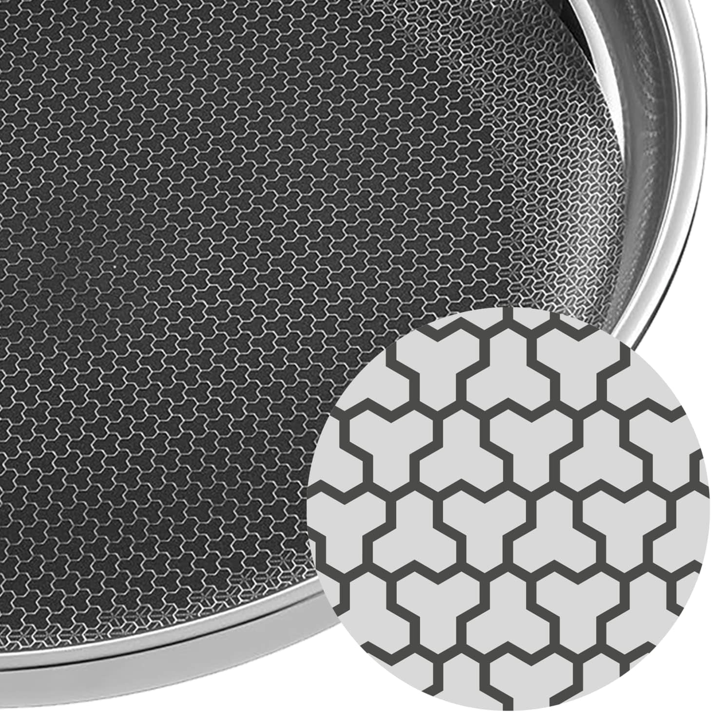 Poêle à induction WMF Profi Resist 24 cm, matériau avec revêtement multicouche, structure en nid d'abeille, poignée en acier inoxydable, casseroles et poêles allant au four Naty Shop