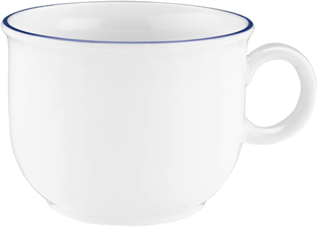 Service à café 18 pièces Seltmann Weiden | Série compacte, bord bleu | L'ensemble comprend 6 assiettes de petit-déjeuner, 6 tasses à café et 6 soucoupes, bleu