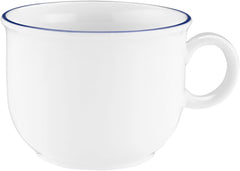 Service à café 18 pièces Seltmann Weiden | Série compacte, bord bleu | L'ensemble comprend 6 assiettes de petit-déjeuner, 6 tasses à café et 6 soucoupes, bleu