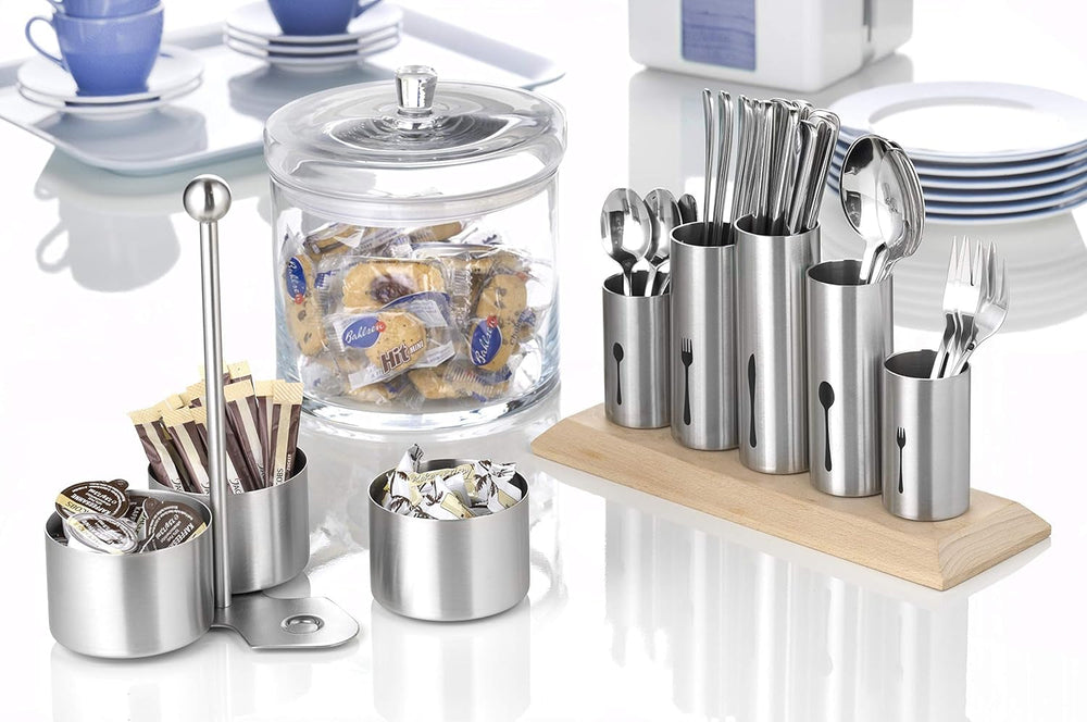 Porte-couverts en acier inoxydable, 1 paquet, argent Naty Shop Kitchen