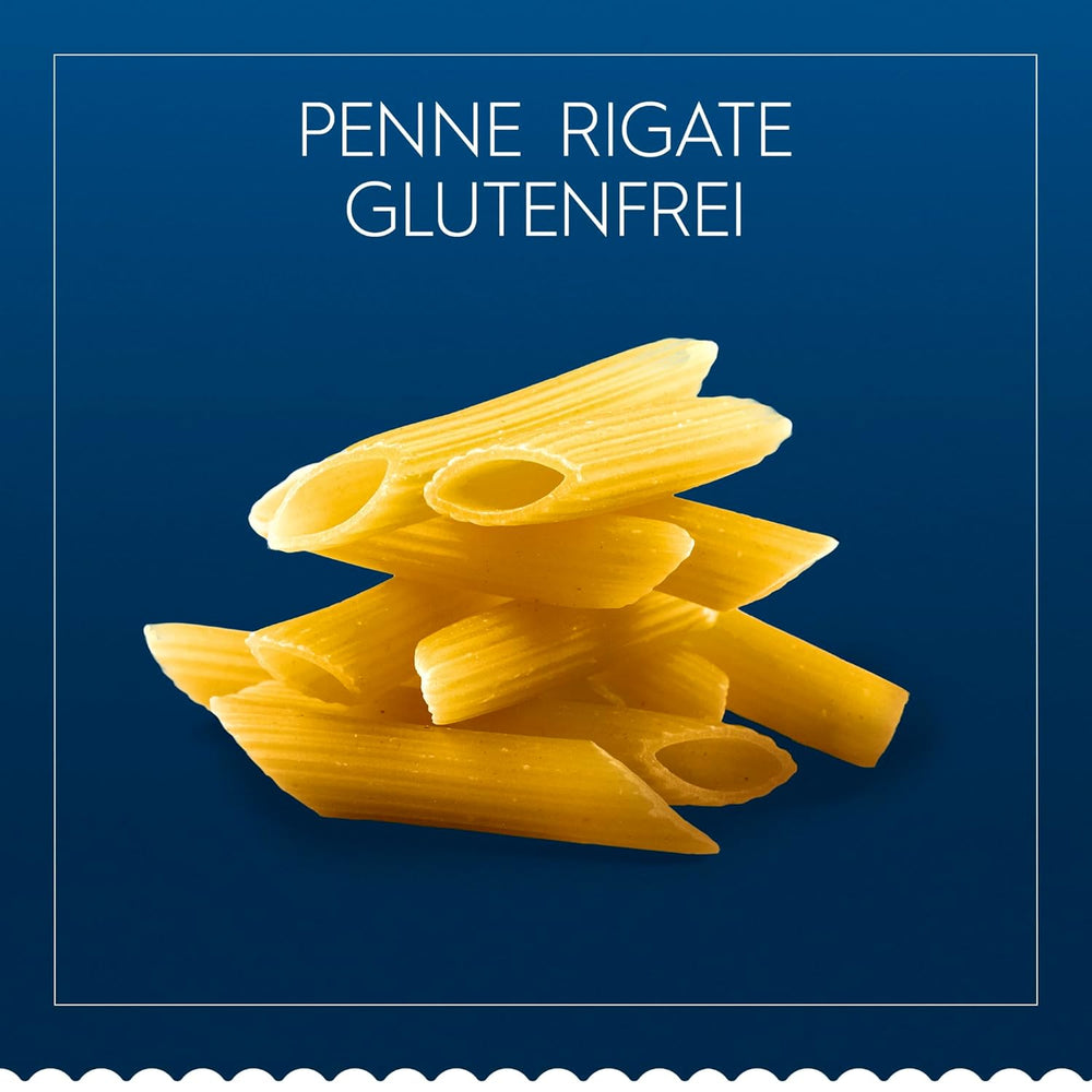 Pâtes Barilla Penne Rigate sans gluten à base de délicieux maïs et riz - parfaites pour les personnes atteintes de la maladie cœliaque ou d'intolérance au gluten (14 x 400 g)