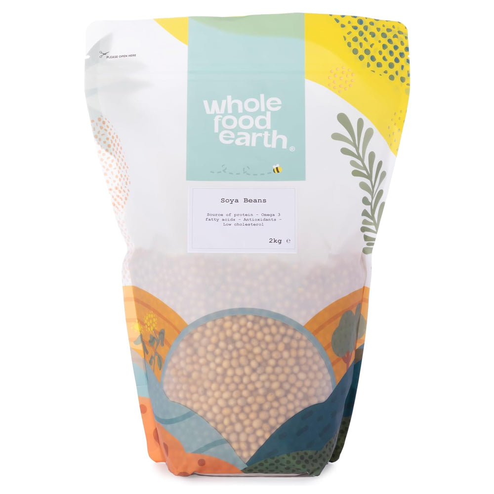 Soja Wholefood Earth - sans OGM - naturel - végétalien - sans produits laitiers - sans sucre ajouté 1 kg