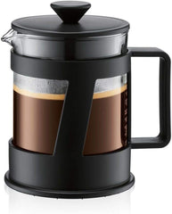 Cafetière Bodum CREMA (système French Press, filtre permanent inox, bouchon de sécurité, 0,5 litre) noire