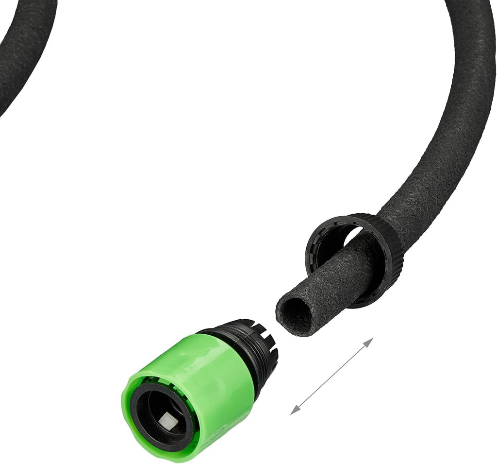 Furtun de picurare Relaxdays, 50 m, furtun de udare pentru udarea straturilor înalte și a gardurilor vii, furtun de grădină, negru