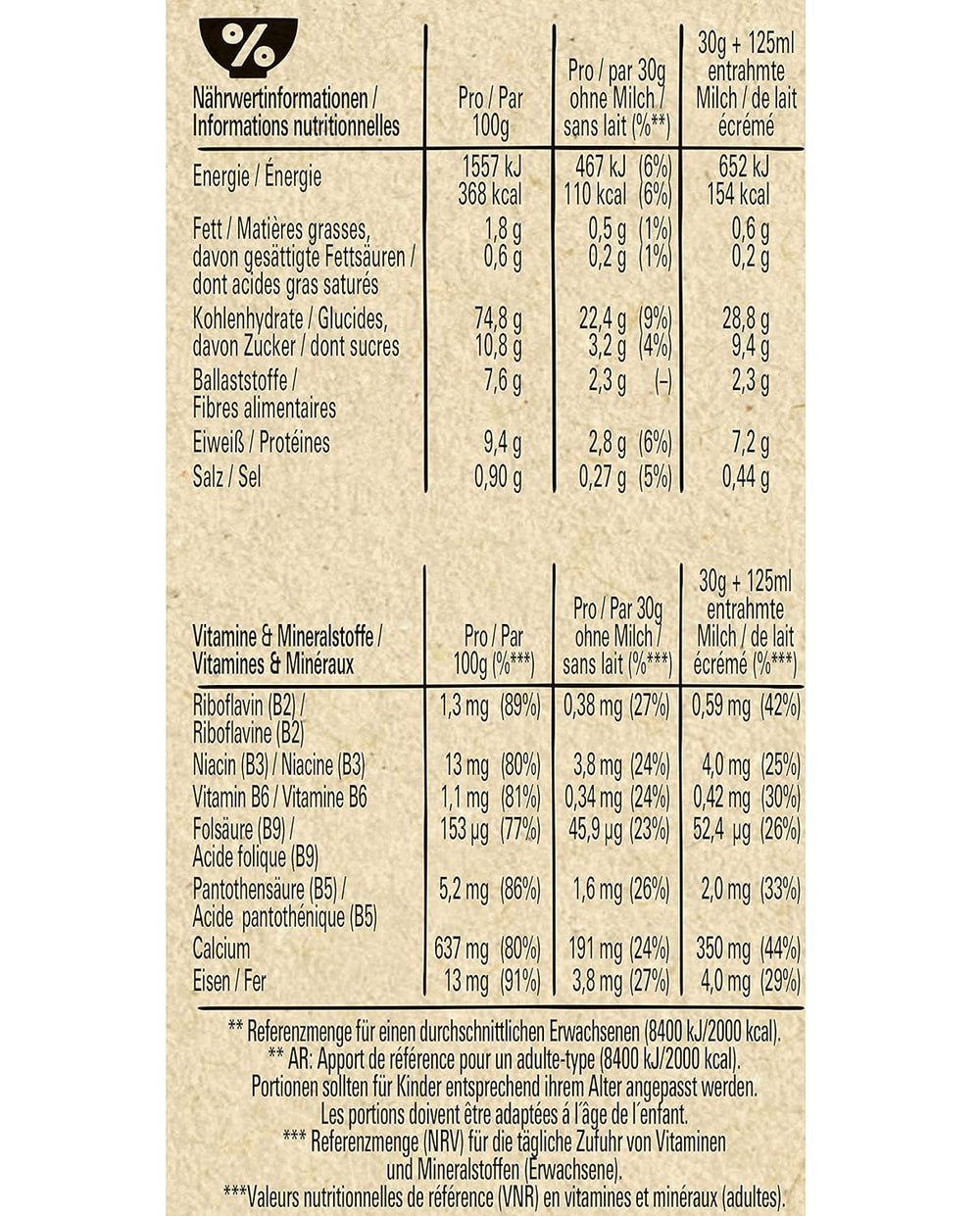 Nestlé Fitness Céréales pour petit-déjeuner à base de 57 % de grains entiers, moins de sucre, céréales pour petit-déjeuner avec vitamines B2, B6, calcium et fer, paquet de 7 (7 x 375 g)