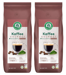 LEBENSBAUM 2x Kaffee Gourmet Klassisch, ganze Bohne, Bio Kaffee aus Arabica-Bohnen, Intensität 3/5, ausgefunger, aromatischer Genuss, 2 x 1 kg...