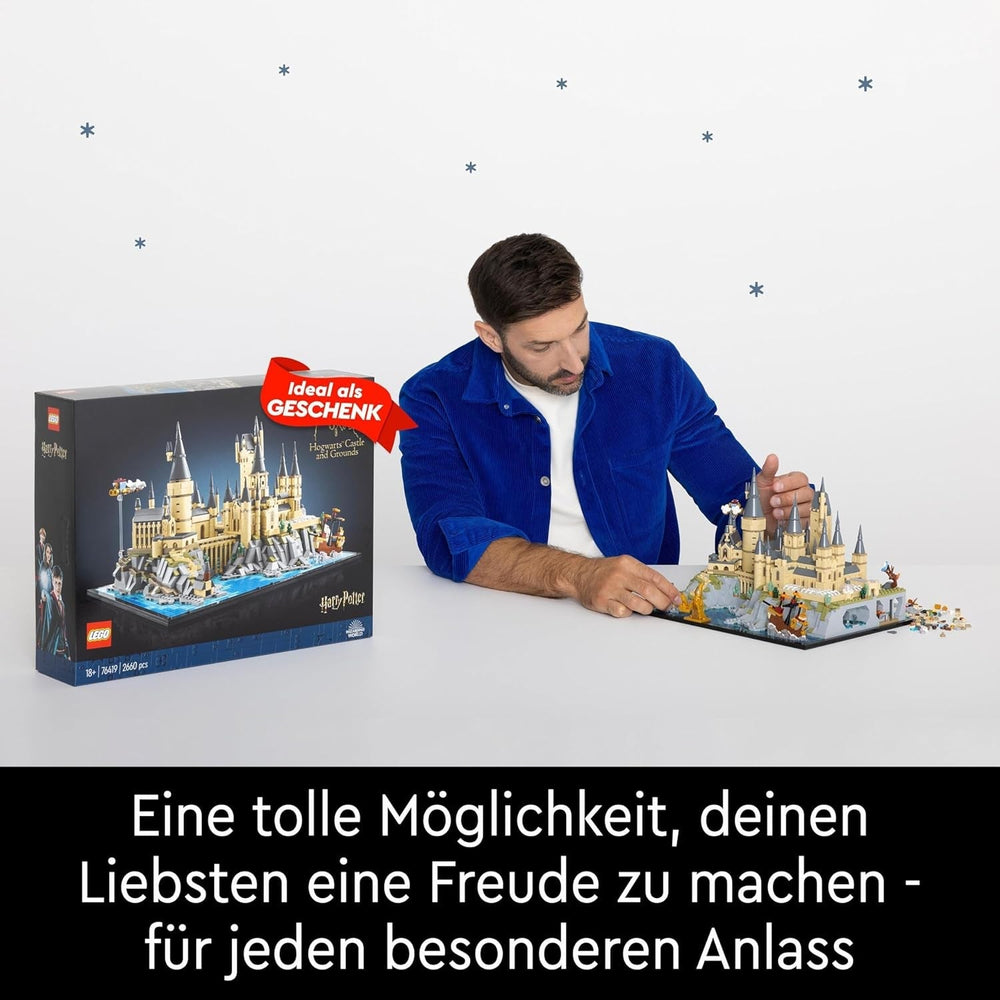 Château de Poudlard LEGO Harry Potter avec ailes de château - ensemble de collection pour adultes comprenant la tour principale et la tour astronomique, la chambre des secrets et une figurine d'architecte - cadeau pour femme - 76419 Jeux de construction Besuche den LEGO-Store