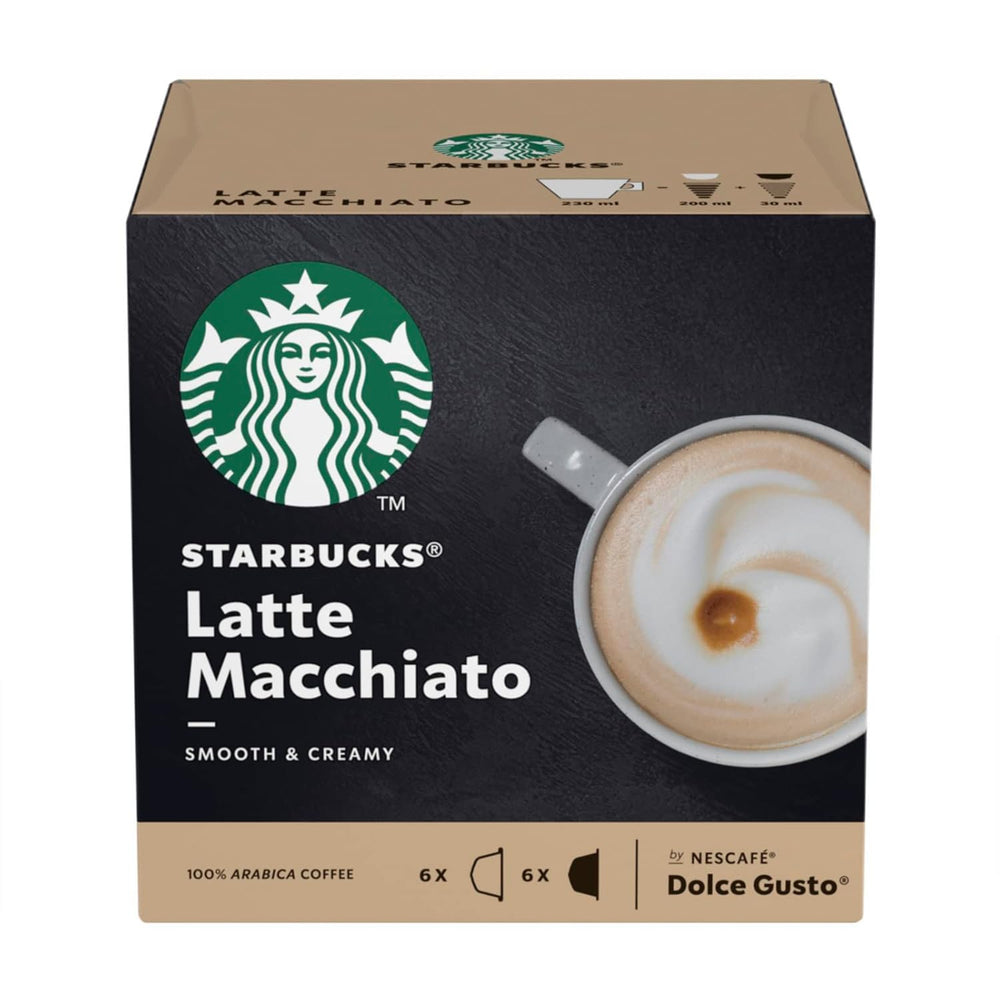 STARBUCKS Probierset, White Cup Variety Pack de Nescafé Dolce Gusto Kaffeekapseln & Vanilla Macchiato de Nescafé Dolce Gusto Kaffeekapseln 6 x 12 (72 Kapseln, 36 Portionen)