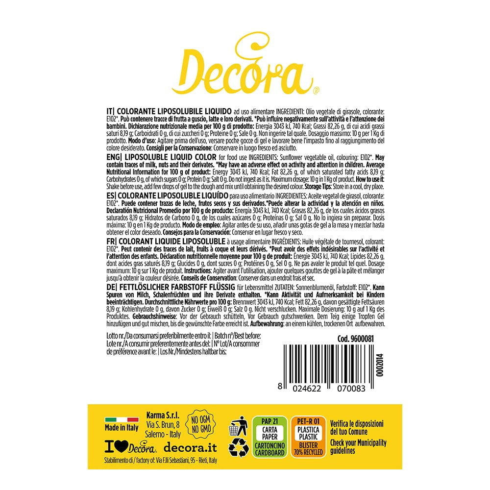 9600081 COLORANT LICHID GALBEN LIPOZOLUBIL 15 G