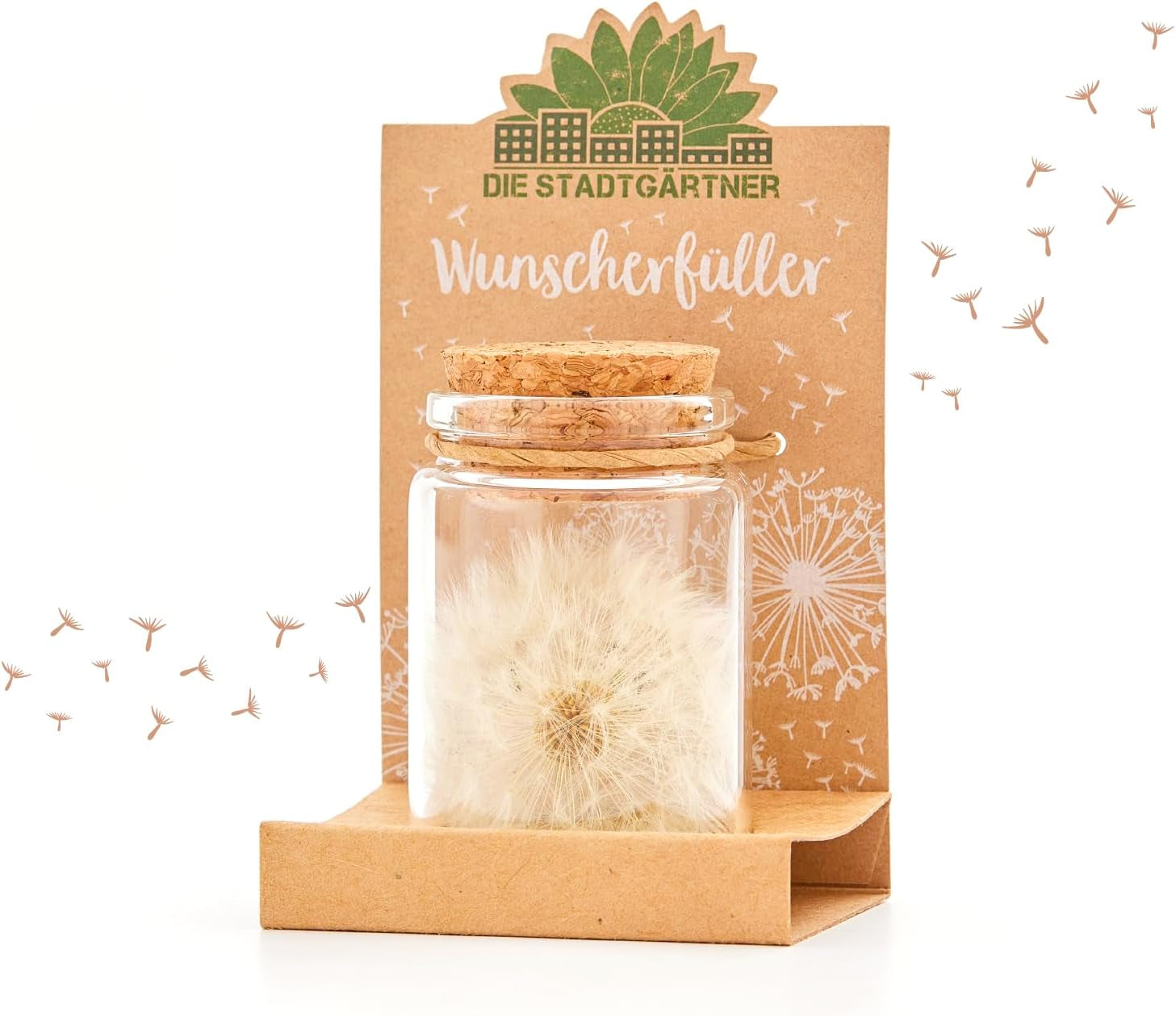 Die Stadtgärtner – 3X Wunscherfüller I Echte Pusteblume Im Glas I Ewig Haltbar I Perfekte Geschenkidee Für Jeden Anlass I Geschenke Für Frauen & Freundin