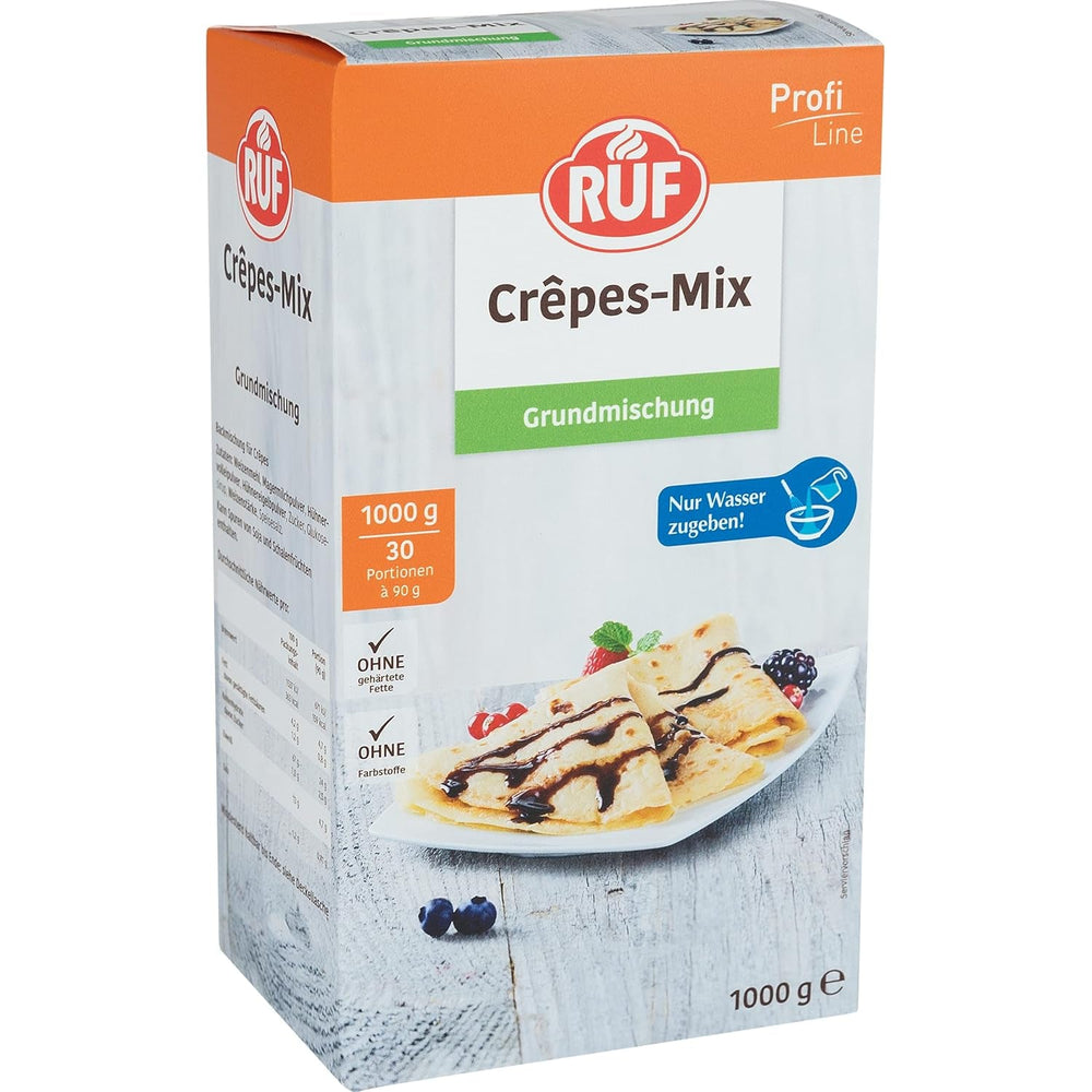 RUF Rührkuchen Backmischung, Nur Wasser & Öl Zugeben, Rezeptur Für Blechkuchen, Kastenkuchen, Muffins, Gugelhupf Und Tortenböden, 1X1000G Mélange pour la pâtisserie et la cuisson Naty Shop Crepesteig 1Er Pack Á 1X1000G