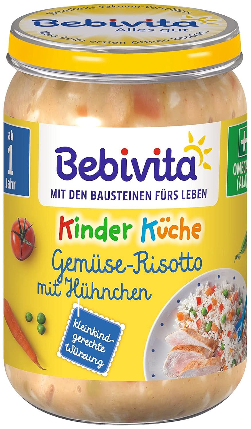 BebiVita, Spaghetti Bolognese, set 6 x 250 grammes Mère et Enfant Naty Shop 6 x 250 grammes Risotto aux légumes/poulet
