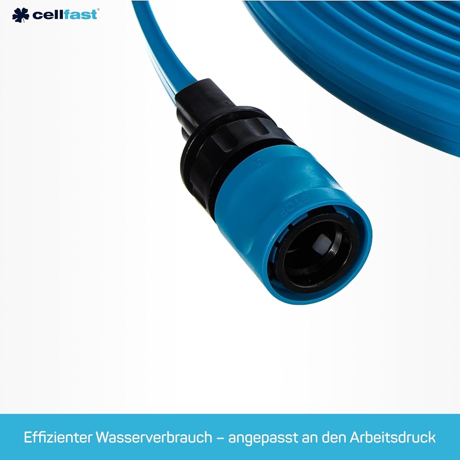 Cellfast SPRING Tuyau d'irrigation à trois canaux avec connecteurs complets, fabriqué en fil de haute qualité, résistant aux UV, 15 m, 1/2", 19-022, multicolore, 38 x 38 x 8 cm.