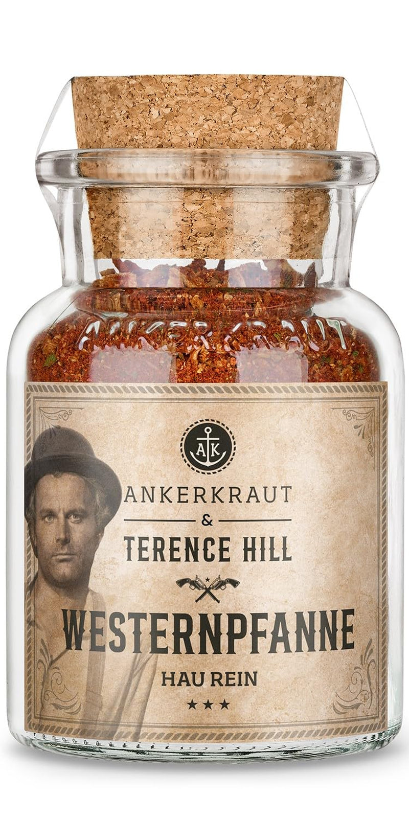 Ankerkraut Bud Spencer & Terence Hill Bagaluten Gewürz-Box, avec Westernpfanne et Pasta alla Napoli, Geschenk-Set, lecker kochen, 195 g Gewürze Inhalt