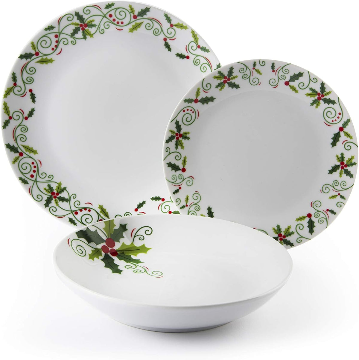 Excelsa SERV.TAV.18 PZ NOËL HOLLY Blanc