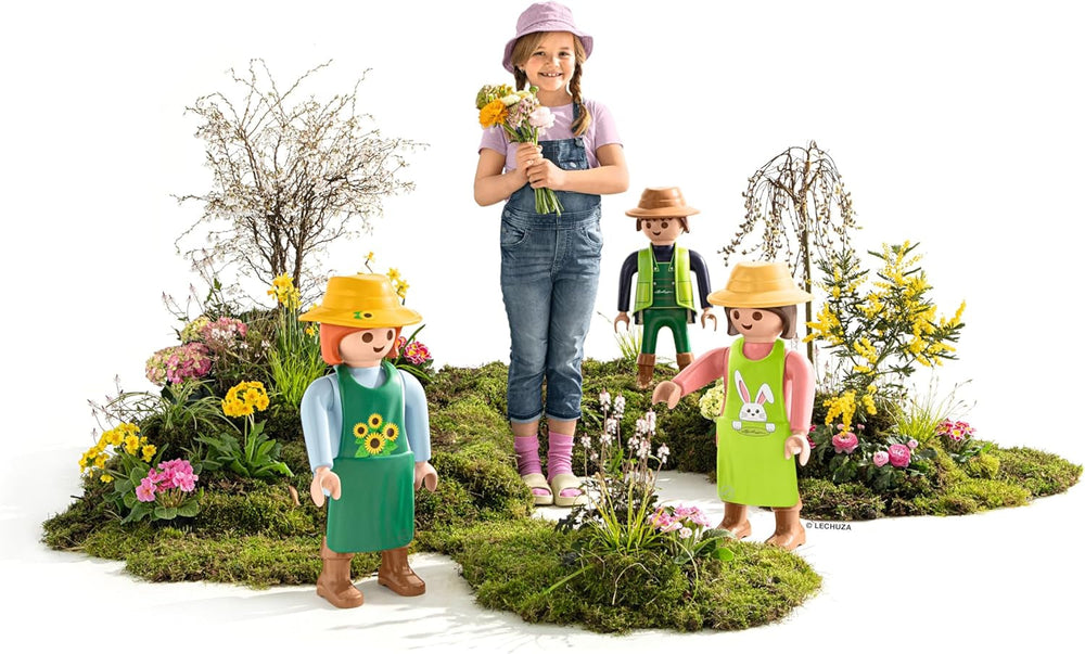 LECHUZA Jardinier 2021 - Tournesol (62,5 cm), Vert/Bleu Clair