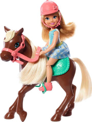 Barbie GHV78 - Club Chelsea Spielset mit Puppe und Pferd, ca. 15 cm, blond, mit Mode und Accessoires, Spielzeug Geschenk für Kinder von 3 bis 7 Jahren