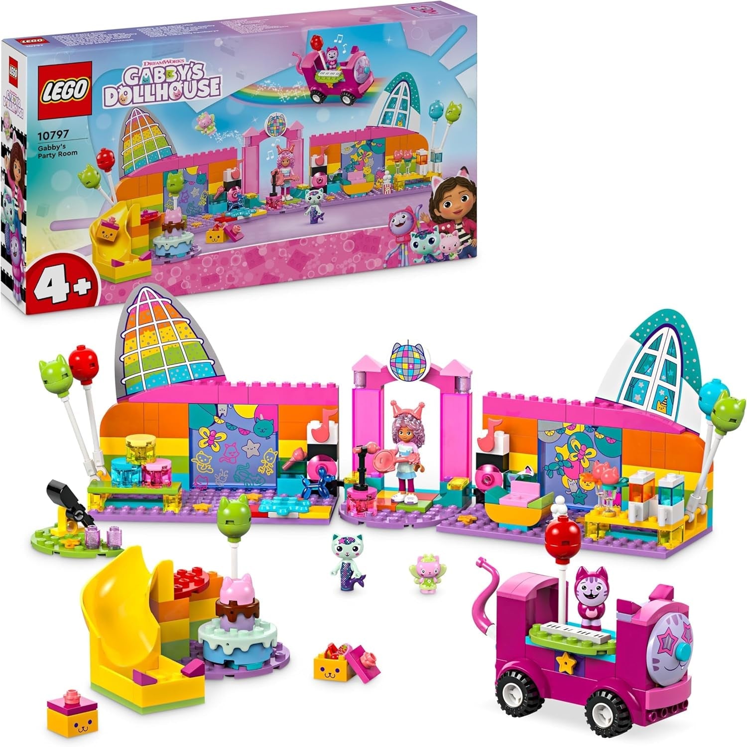 LEGO Gabby's Dollhouse Mermaid Gabby's Aquarium Adventure Toy - incl. a Gabby Mini Doll & Mercat Figure, Plus Fun Accessories - Gift for 4+ Year Old Girls & Movie Fans - 11204