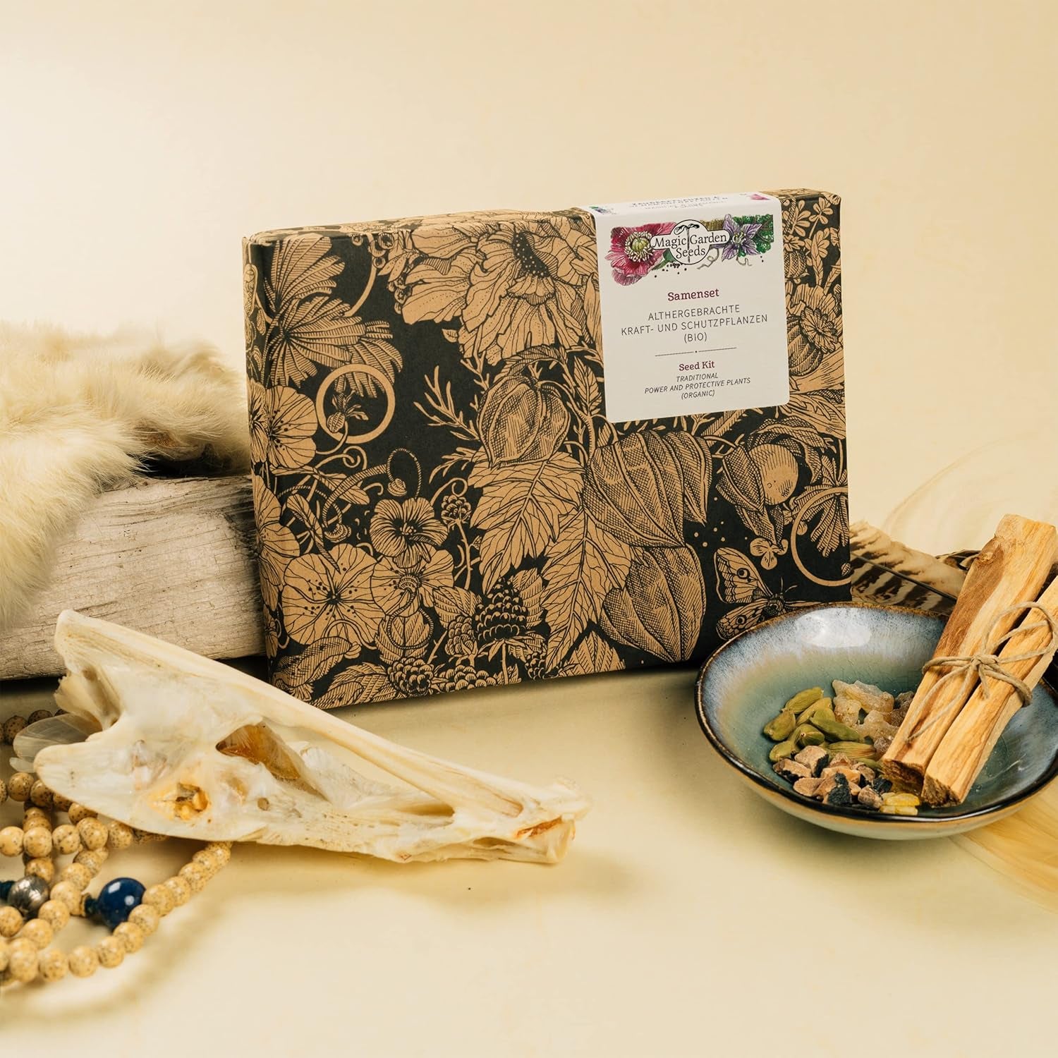 Althergebrachte Kraft- Und Schutzpflanzen (Bio) - Samen-Geschenkset Mit 4 Sehr Alten, Traditionellen, Magischen Kräutersorten