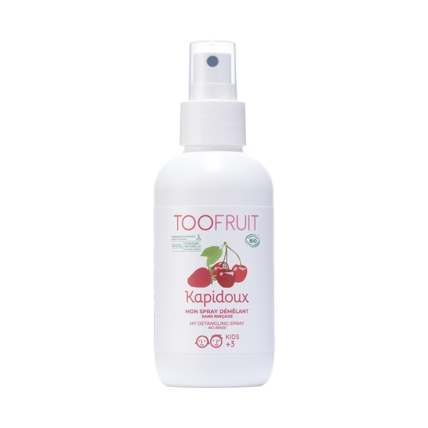 Toofruit Kapidoux Spray Démêlant Fraise Légère 125 ml Produits Démêlants Cheveux Naty Shop Default Title